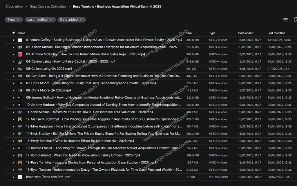 Ross Tomkins - Business Acquisition Virtual Summit 2025