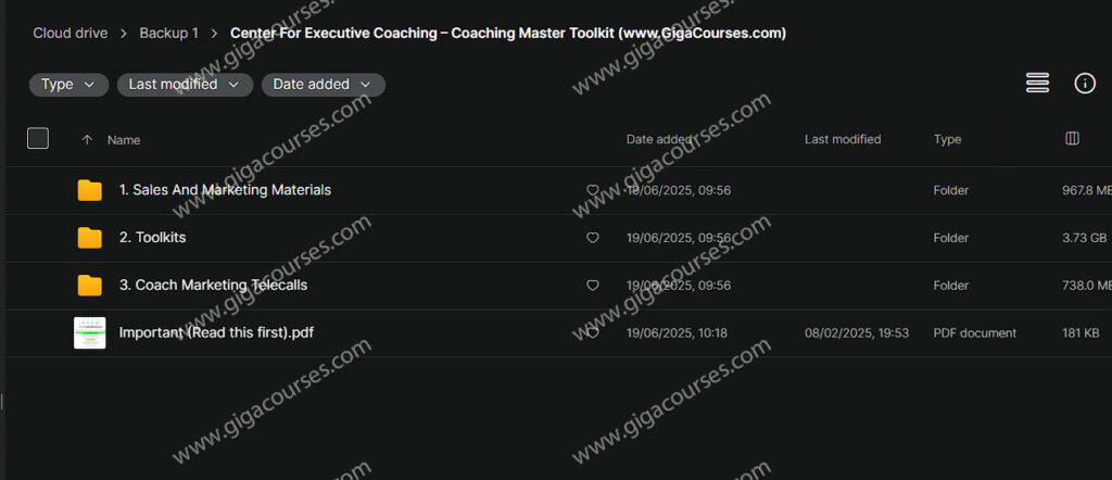 Center For Executive Coaching – Coaching Master Toolkit