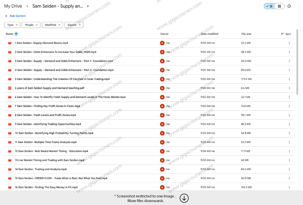 Sam Seiden - Supply and Demand