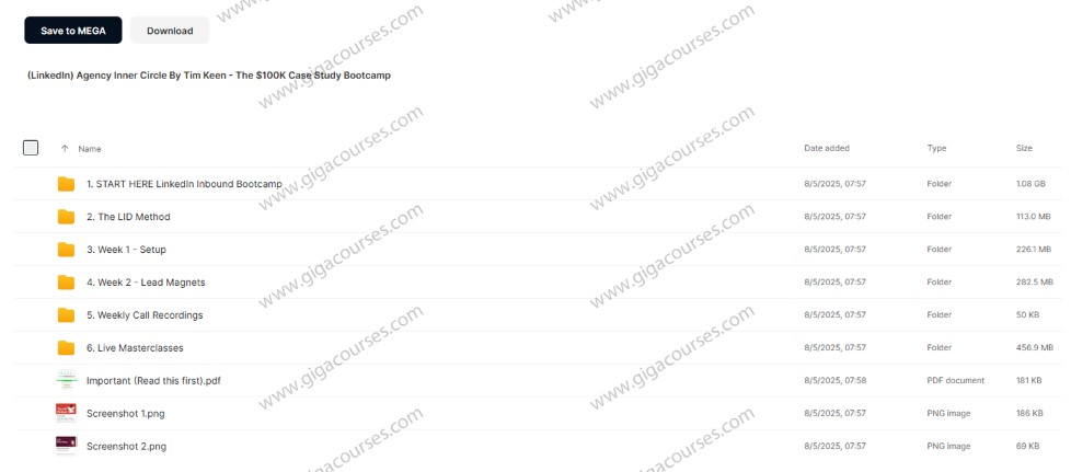 (LinkedIn) Agency Inner Circle By Tim Keen - The $100K Case Study Bootcamp