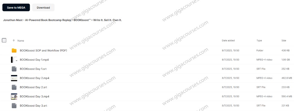 Jonathan Mast - AI-Powered Book Bootcamp Replay - BOOKboost™ – Write It. Sell It. Own It.