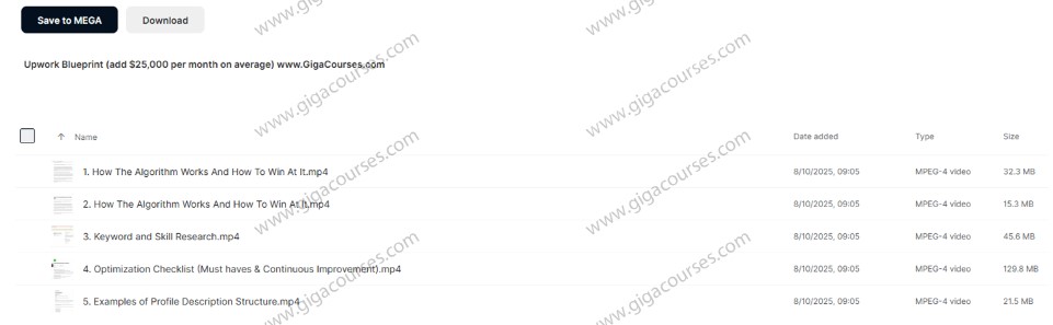 Upwork Blueprint (add $25,000 per month on average)