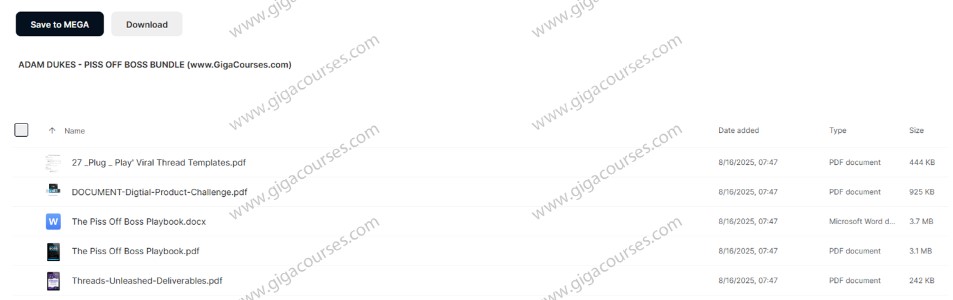 ADAM DUKES - PISS OFF BOSS BUNDLE