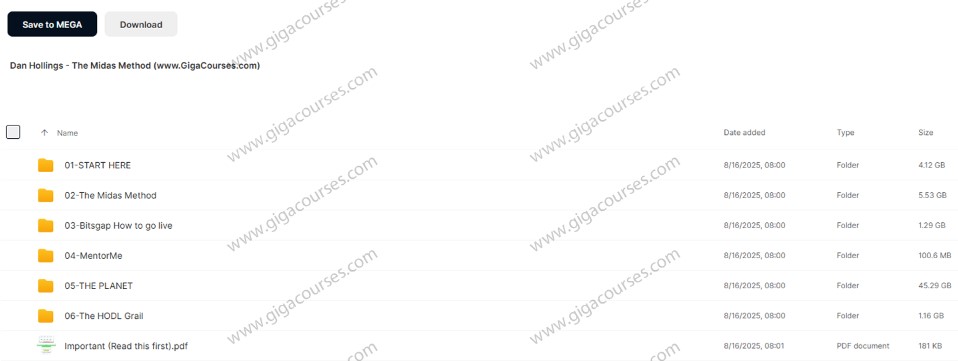 Dan Hollings – The Midas Method 