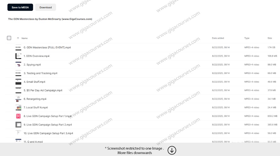 The GDN Masterclass by Duston McGroarty