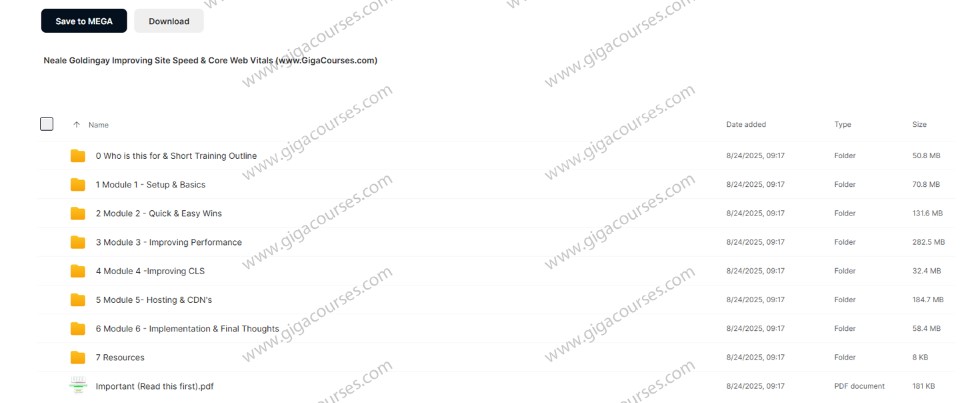 Neale Goldingay Improving Site Speed & Core Web Vitals