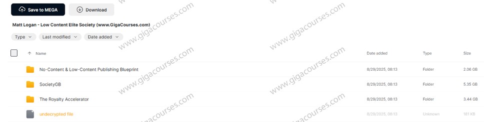 Matt Logan - Low Content Elite Society