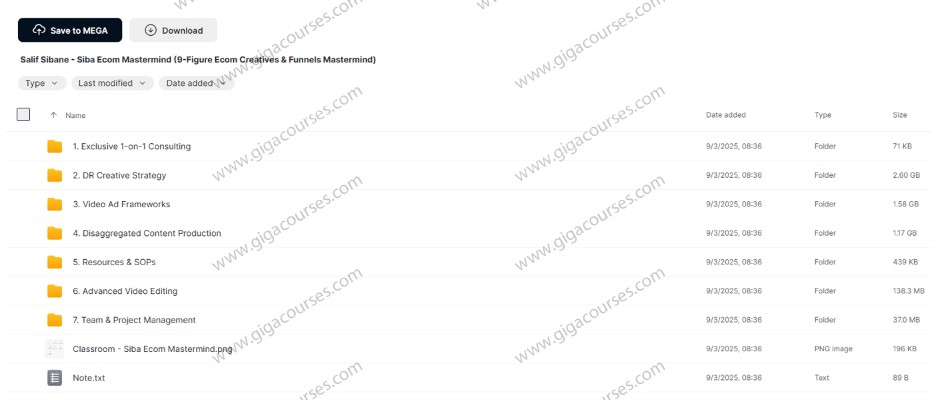 Salif Sibane - Siba Ecom Mastermind (9-Figure Ecom Creatives & Funnels Mastermind)