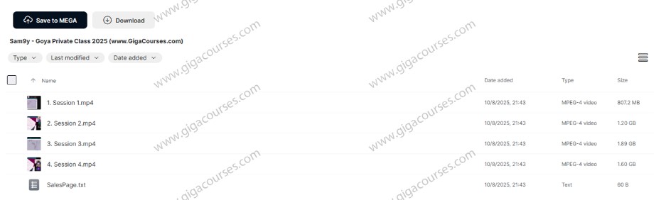 Sam9y - Goya Private Class 2025