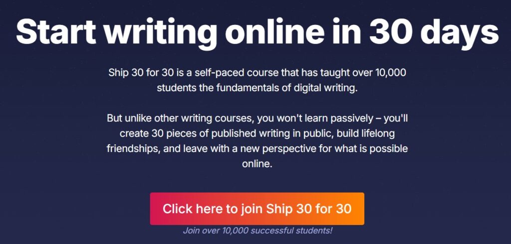 Ship 30 for 30 By Dickie Bush and Nicholas Cole + Bonus