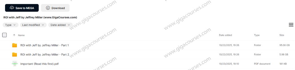 ROI with Jeff by Jeffrey Miller